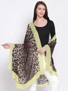 Style Quotient Brown & Black Animal Printed Scarf