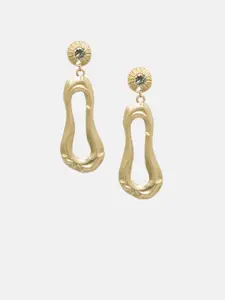 Mali Fionna Gold-Toned Quirky Drop Earrings