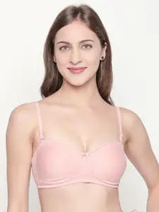 Lady Love Peach-Coloured Solid Non-Wired Non Padded Everyday Bra LLBR8082