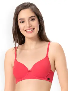 every de by amante Solid Padded Wired Carefree Confidence T-shirt Bra - EB010
