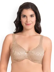 Ultimo Non Padded Wired Minimizer Lace Bra E0007