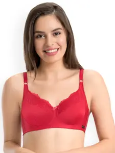 every de by amante Non Padded Wirefree Lace Contour Super Support Bra - EB006