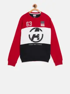 Octave Boys Red & White Avengers Printed Sweatshirt