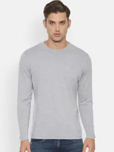 Allen Solly Men Grey Solid Pullover Sweater