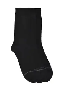 VINENZIA Men Pack Of 3 Black Solid Calf Length Formal Socks
