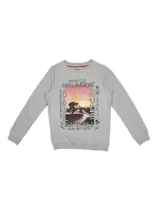 Allen Solly Junior Boys Grey Printed Sweatshirt