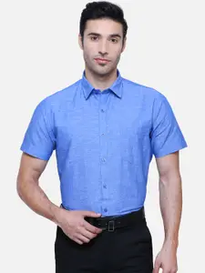 Southbay Men Blue Smart Slim Fit Solid Formal Shirt