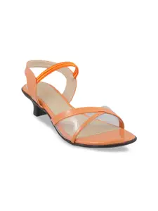 WALKWAY by Metro Women Orange Solid Heels