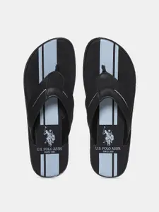 U.S. Polo Assn. Men Black Comfort Sandals