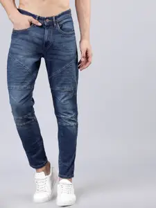 LOCOMOTIVE Men Blue Tapered Fit Mid-Rise Clean Look Stretchable Jeans