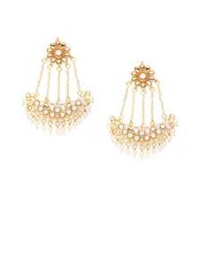 Fabstreet Gold-Toned Classic Drop Earrings