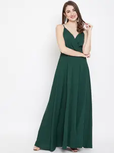 Berrylush Green Wrap Maxi Dress