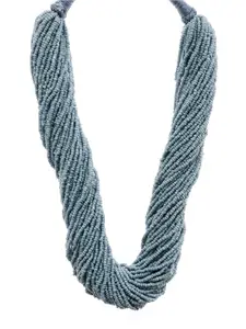 Bamboo Tree Jewels Grey Metal Handcrafted Necklace