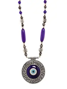 Bamboo Tree Jewels Silver-Toned Alloy Handcrafted Necklace