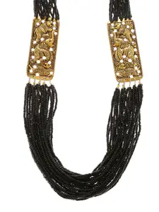 Bamboo Tree Jewels Black Alloy Handcrafted Necklace