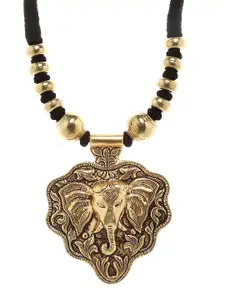 Bamboo Tree Jewels Gold-Toned Alloy Handcrafted Necklace