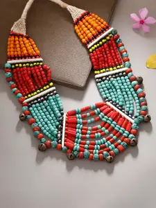 Bamboo Tree Jewels Multi-Coloured Metal Handcrafted Necklace