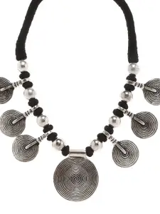 Bamboo Tree Jewels Silver-Toned Alloy Handcrafted Necklace