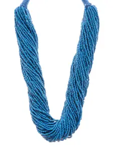 Bamboo Tree Jewels Blue Metal Handcrafted Necklace