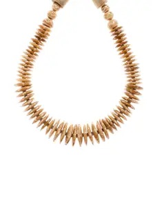 Bamboo Tree Jewels Off-White Handcrafted Beaded Necklace