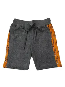 KiddoPanti Boys Grey Solid Regular Fit Regular Shorts