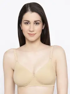 Candyskin Nude-Coloured Solid Non-Wired Lightly Padded Everyday Bra CSB210SK