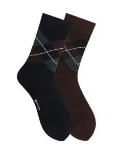 Bonjour Men Pack of 2 Patterned Calf-Length Socks