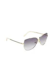 GIO COLLECTION Women Grey Oval Sunglasses GL5066C07GRY