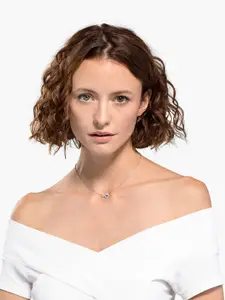 SWAROVSKI Silver-Toned Rhodium-Plated Infinity Necklace