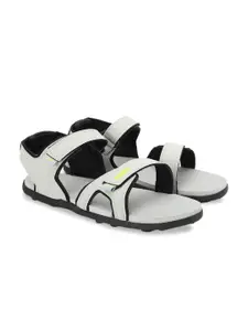 Puma Men Grey & Black Comfort Sandals