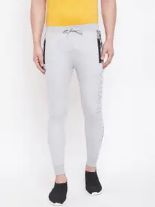 Duke Men Grey Melange Solid Slim Fit Track Pants