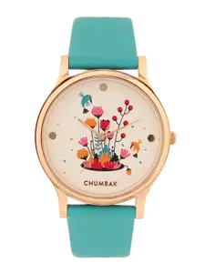 TEAL BY CHUMBAK Women Cream-Coloured Analogue Watch 8907605085581