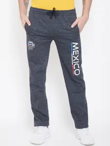 Duke Men Blue Solid Track Pants