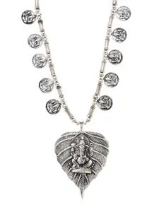 Bamboo Tree Jewels Silver-Toned Handcrafted Necklace