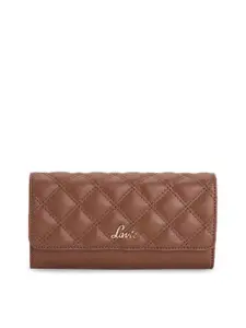 Lavie Women Brown Self Design Two Fold Wallet