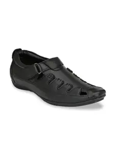 El Paso Men Black Sandals