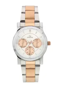 maxima Women Silver-Toned & Rose Gold Analogue Watch O-50041CMLT