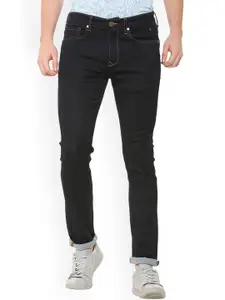 Louis Philippe Jeans Men Black Slim Fit Mid-Rise Clean Look Jeans
