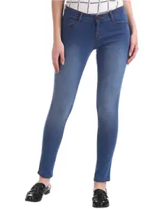Cherokee Women Blue Skinny Fit Mid-Rise Clean Look Stretchable Jeans