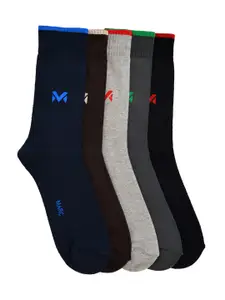 MARC Men Pack of 5 Multicoloured Solid Above Ankle-Length Socks