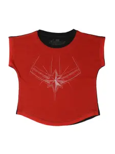 Marvel by Wear Your Mind Girls Red Printed Top