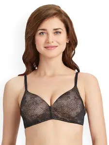 Amante Padded Wired Encased Lace Bra - BRA70101