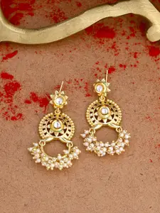 Voylla Gold-Toned Classic Drop Earrings