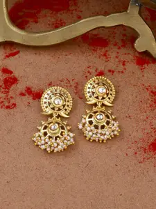Voylla Gold-Plated Handcrafted Classic Drop Earrings