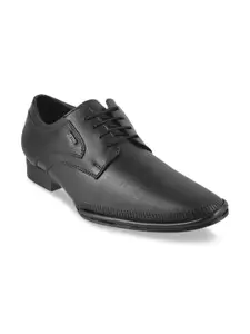 Metro Men Black Leather Formal Shoes