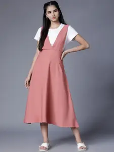 Tokyo Talkies Women Rose Solid Maxi Dress
