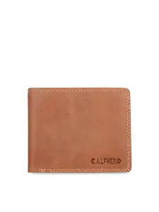 CALFNERO Men Brown Solid Two Fold Leather Wallet