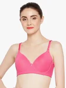 Lebami Pink Solid Underwired Lightly Padded Everyday Bra 2011_Pink