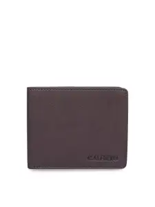 CALFNERO Men Brown Solid Two Fold Wallet