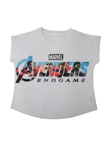Marvel by Wear Your Mind Girls White Printed Top